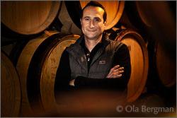 Pierre-Emmanuel Gelin at Domaine Pierre Gelin in Fixin, Burgundy.