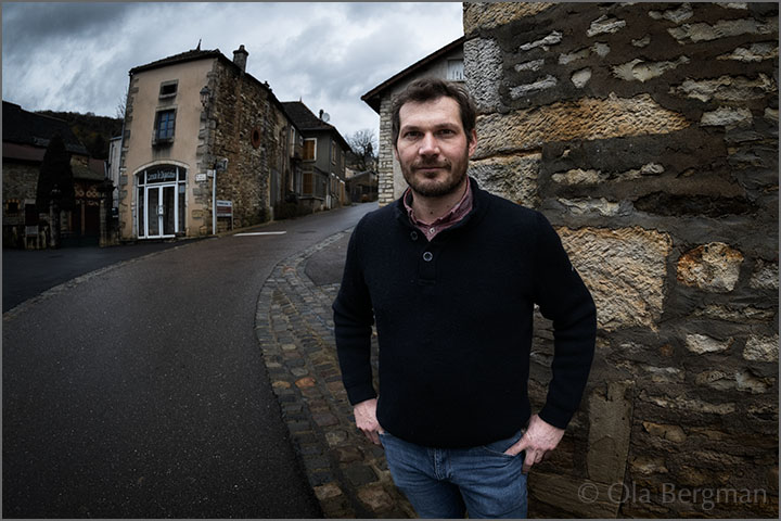Lucien Rocault at Domaine Fanny & Lucien Rocault in Saint-Romain, Burgundy.