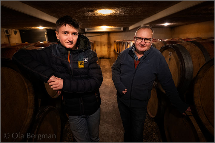 Antoine and Claude Maréchal at Domaine Catherine & Claude Maréchal, Bligny-lès-Beaune, Burgundy.
