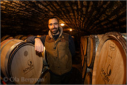 Alexis Thévenin at Domaine Alain Jeanniard, Morey-Saint-Denis, Burgundy.